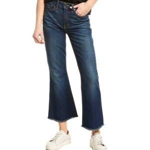 Veronica Beard Jeans Sandi Cropped Flare High Rise Wash Dark Vintage CUT Sz 29/8